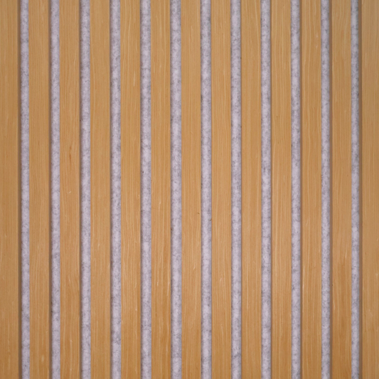 Acoustic Slatted Wall Panel 2400mm x 600mm - Classic Oak (Grey Backing) x 1 panel