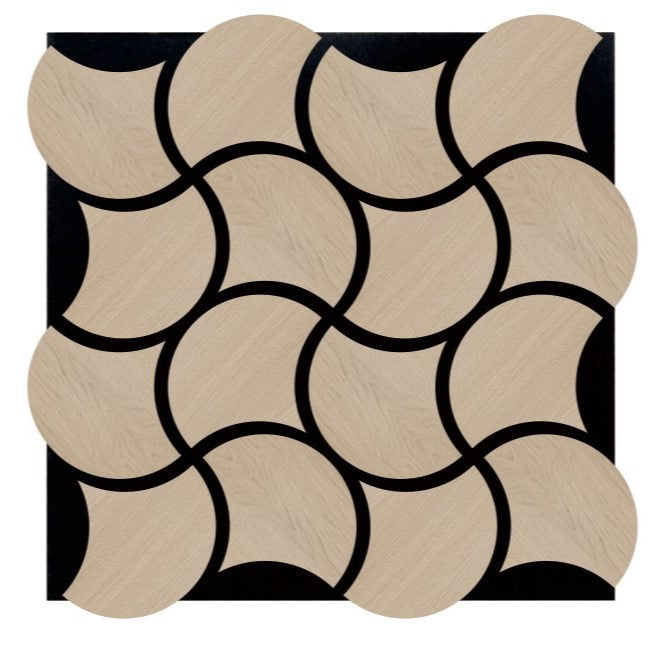 Acoustic Geometric Tessellate Panel – Light Oak Wave - 600mm x 600mm