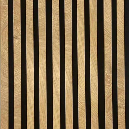 Acoustic Slat Wall Panels | Premium MDF | 244cm x 60cm | Light Oak