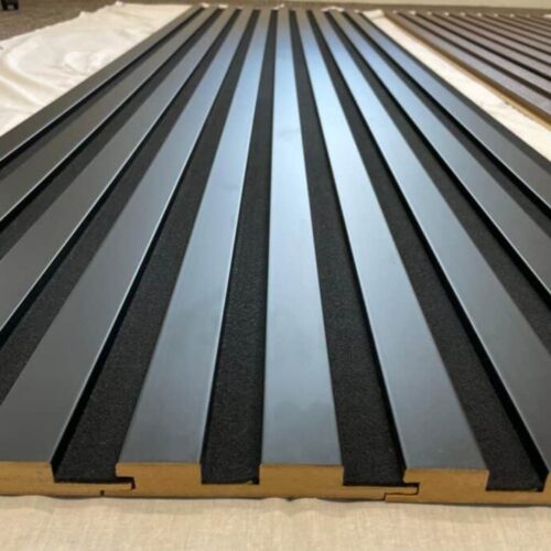 Acoustic Slat Wall Panels | Premium MDF | 244cm x 60cm | Matte Black