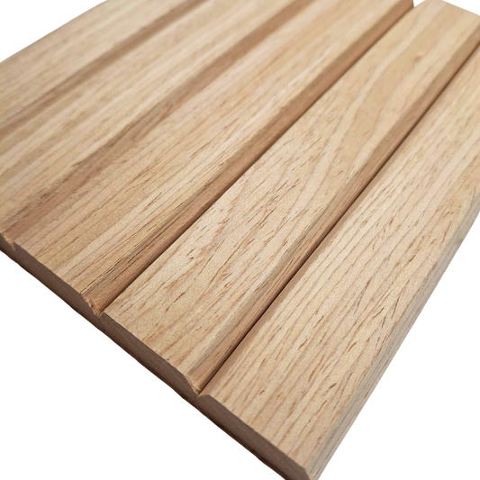2.4m Flexible Premium Veneer Slat Wall Panels - Oak