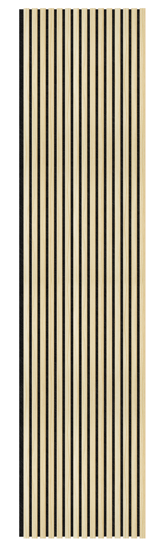 Acoustic Slatted Wall Panel 240 x 60cm - Slimline Profile - Oak