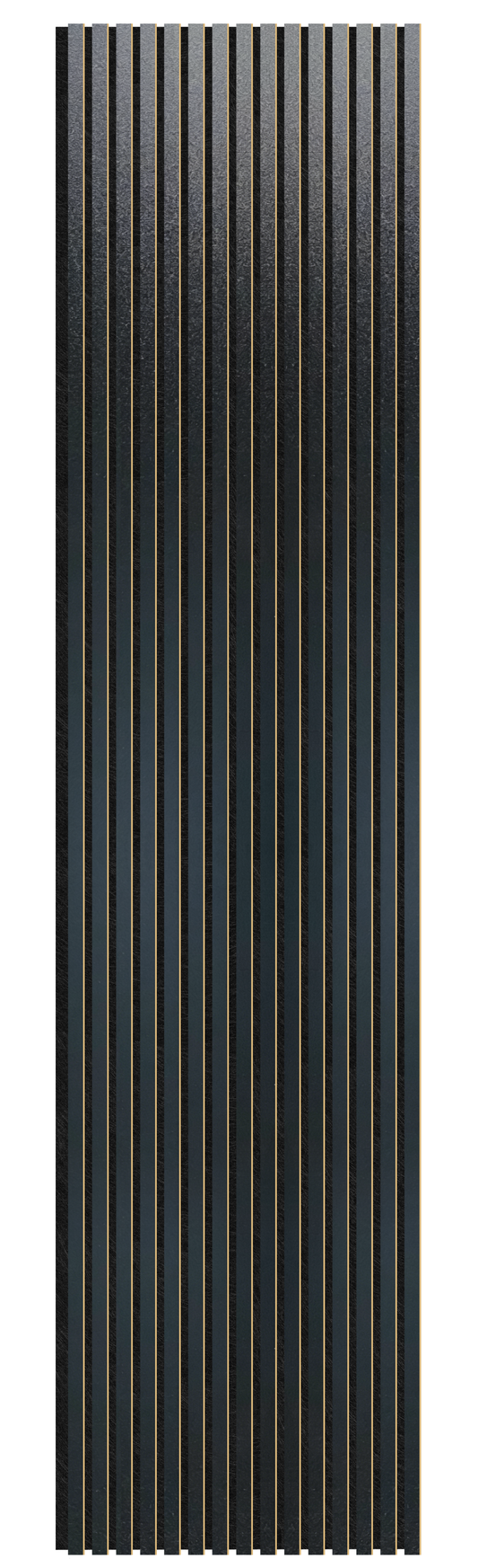 Acoustic Slatted Wall Panel 240 x 60cm - Slimline Profile - Black