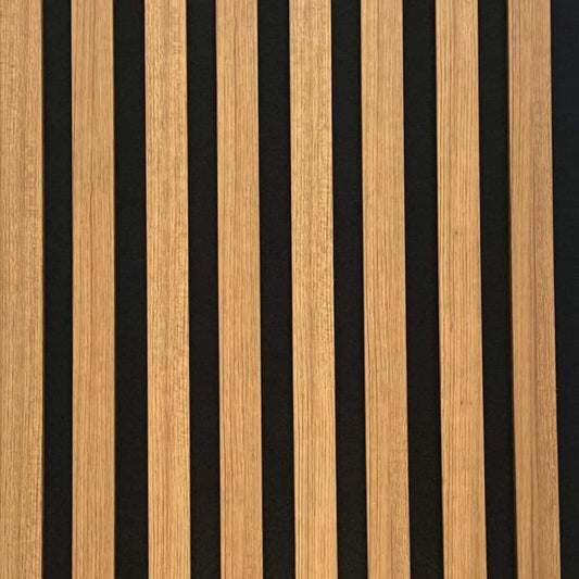 Acoustic Slat Wall Panels | Premium MDF | 244cm x 60cm |Teak Oak