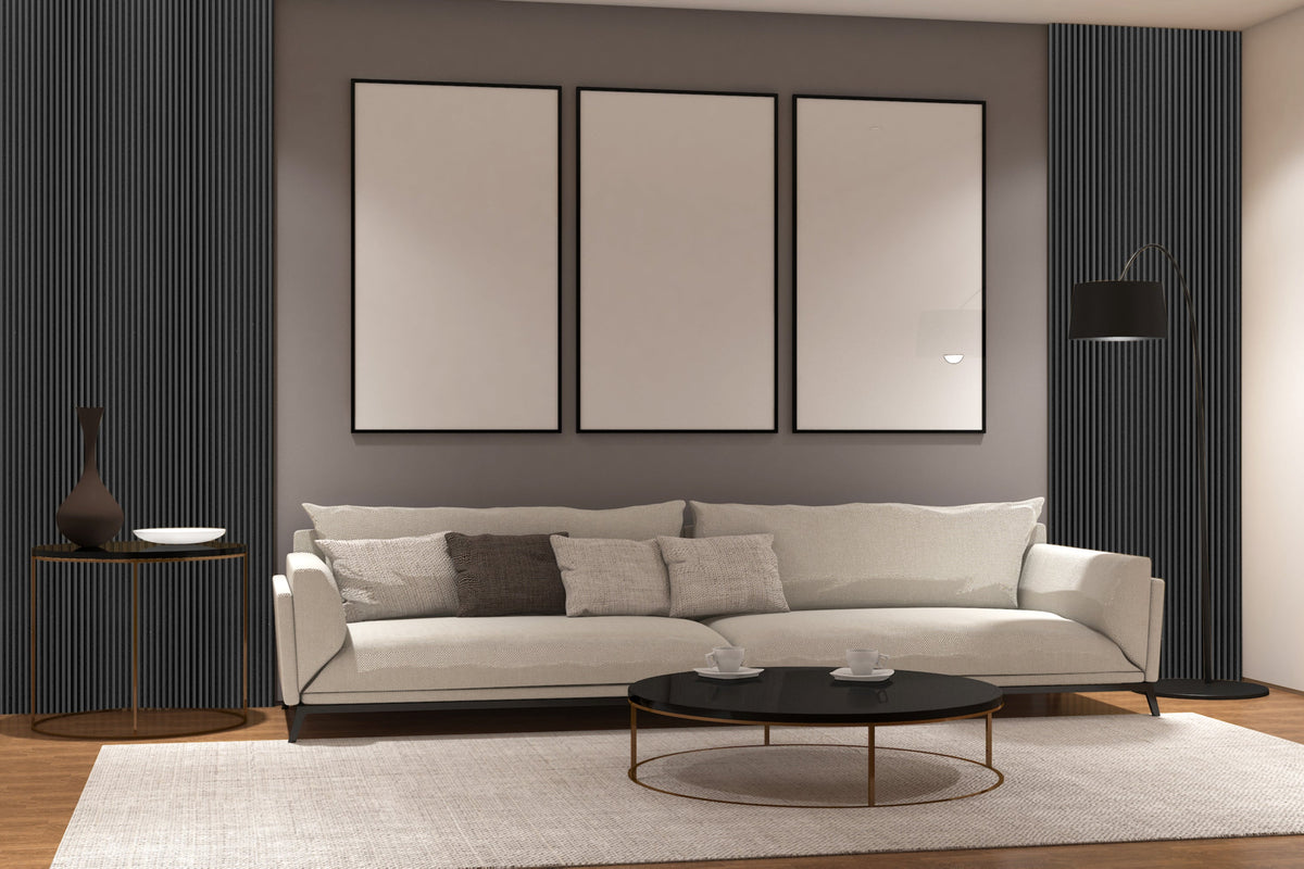 Black Oak Acoustic Panel 2800x600 Thin Slatt