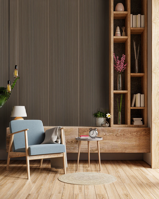 Tobacco Walnut Acoustic Panel 2800x600 Thin Slatt