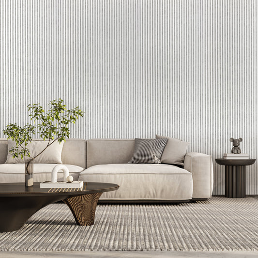 Arctic White Acoustic Panel 2800x600 Thin Slatt