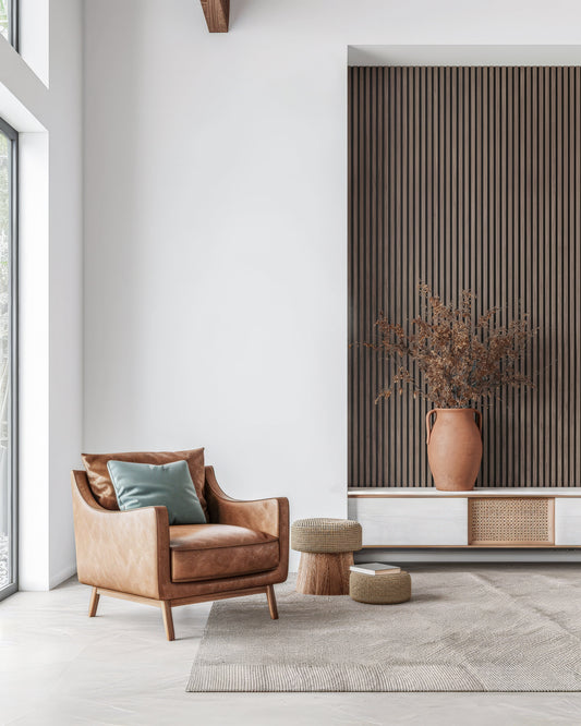 Smoked Ash Acoustic Panel 2800x600 Thin Slatt