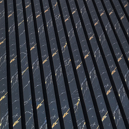 Acoustic Slatted Wall Panel 2400mm x 600mm - Black Marble x 1 Panel
