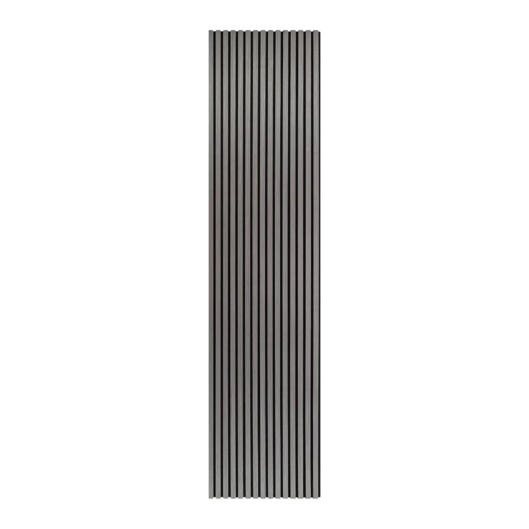 3m x 60cm | Acoustic Slat Wall Panels |  Light Grey | Premium Wood Veneer