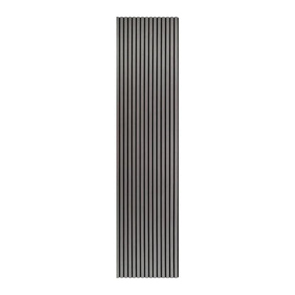 3m x 60cm | Acoustic Slat Wall Panels |  Light Grey | Premium Wood Veneer