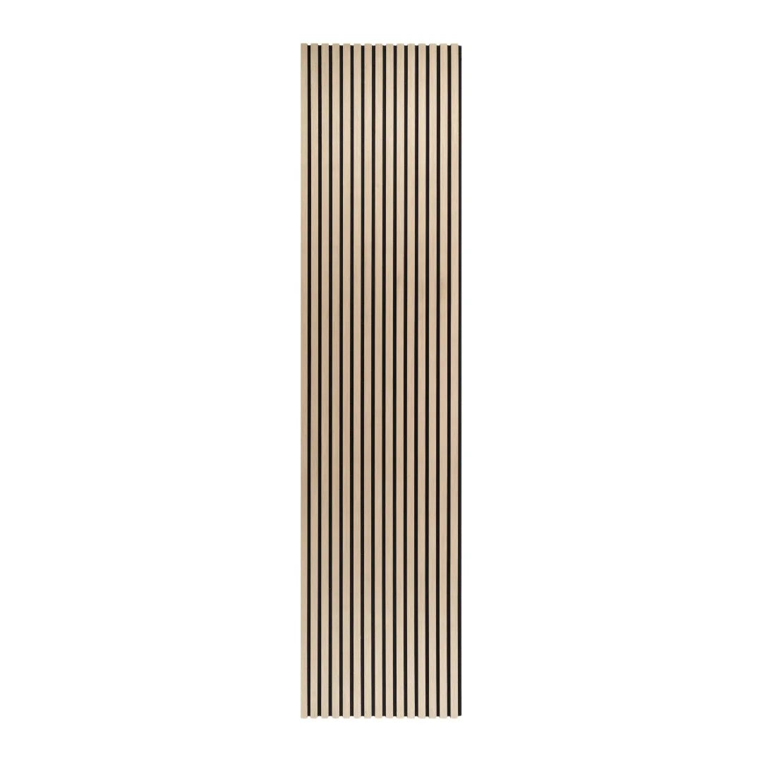 3m x 60cm | Acoustic Slat Wall Panels | Classic/Light Oak | Premium Wood Veneer