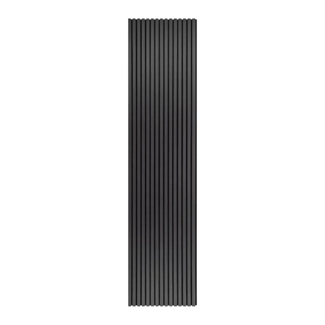 3m x 60cm | Acoustic Slat Wall Panels | Dark Grey | Premium Wood Veneer