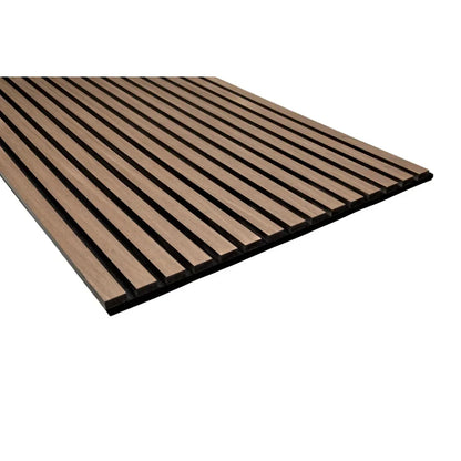 3.6m x 60cm | Acoustic Slat Wall Panels | Walnut | Premium Wood Veneer
