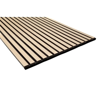 3.6m x 60cm | Acoustic Slat Wall Panels | Classic/Light Oak | Premium Wood Veneer