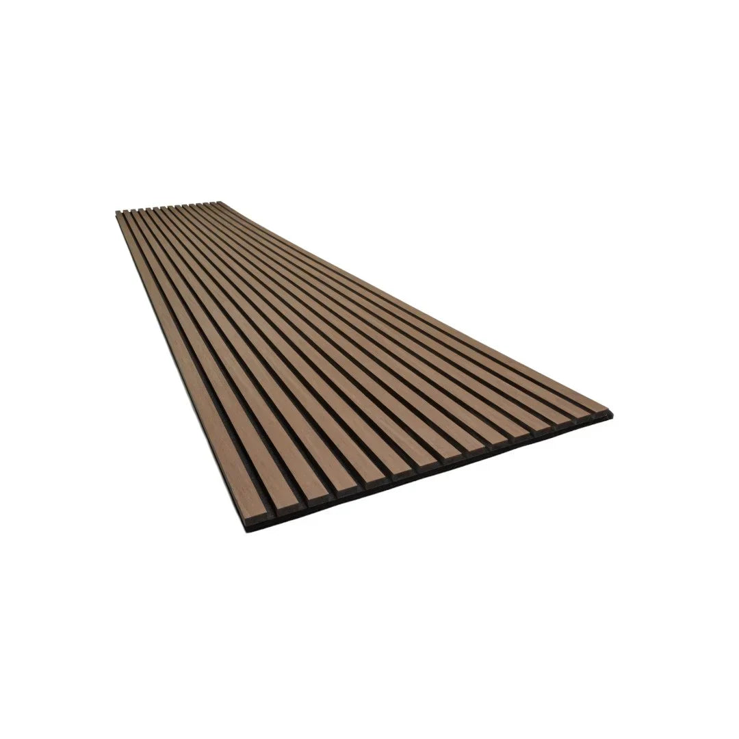 3m x 60cm | Acoustic Slat Wall Panels | Walnut | Premium Wood Veneer