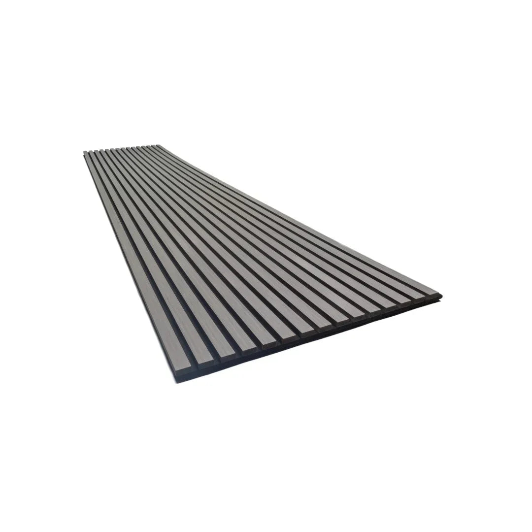 3m x 60cm | Acoustic Slat Wall Panels |  Light Grey | Premium Wood Veneer