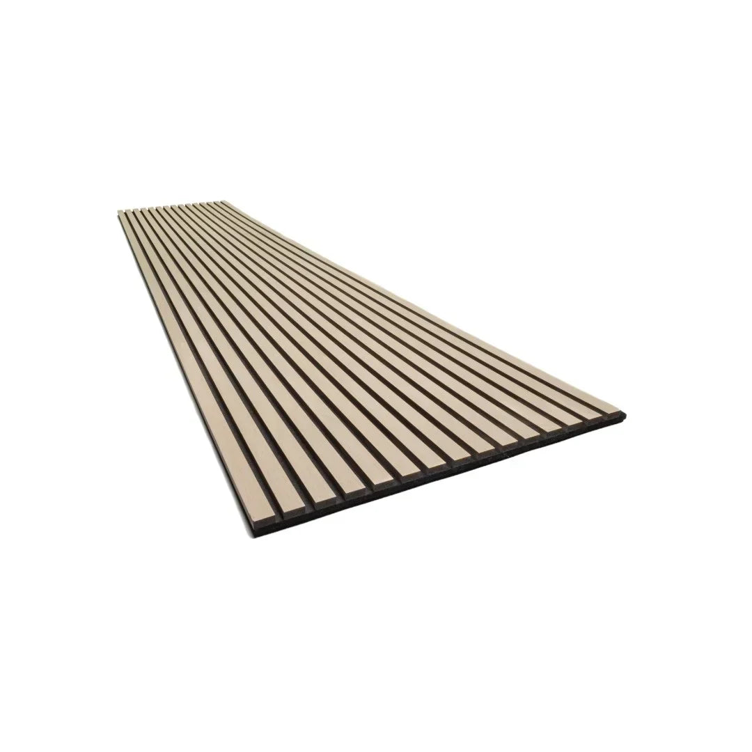 3.6m x 60cm | Acoustic Slat Wall Panels | Classic/Light Oak | Premium Wood Veneer