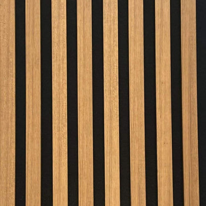 Acoustic Slat Wall Panels | Premium MDF | 244cm x 60cm |Teak Oak