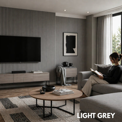 Premium Acoustic Wall Panels - Light Grey