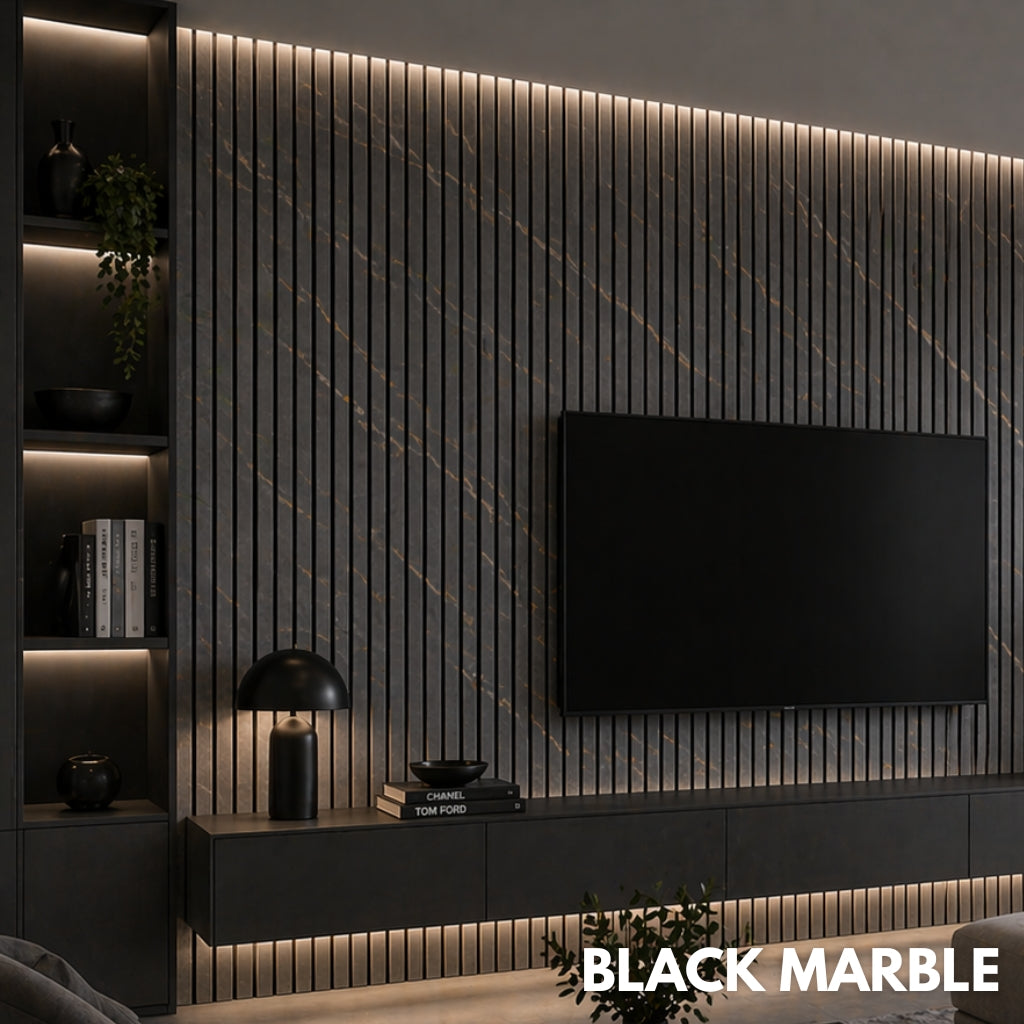 Premium Acoustic Wall Panels - Black & Gold Marble