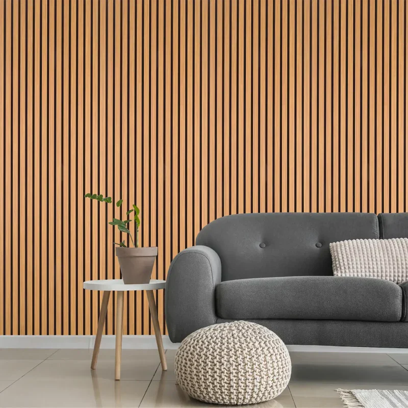 Acoustic Slat Wall Panels | Premium MDF | 244cm x 60cm |Teak Oak