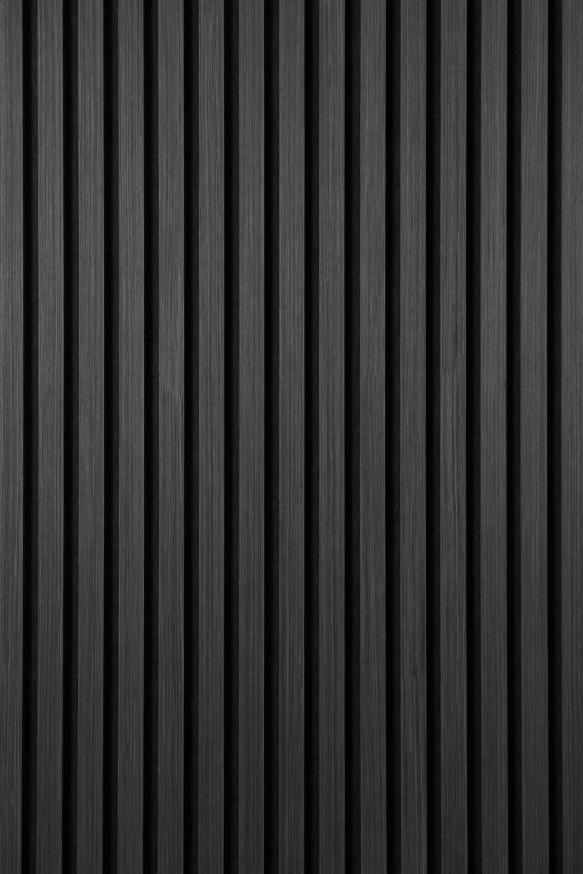 Acoustic Slatted Wall Panel 2400mm x 600mm - Dark Grey x 1 panel