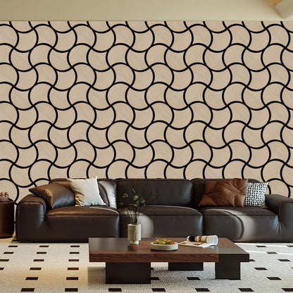 Acoustic Geometric Tessellate Panel – Light Oak Wave - 600mm x 600mm