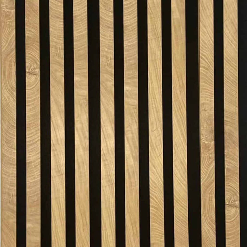 Acoustic Slat Wall Panels | Premium MDF | 244cm x 60cm | Light Oak