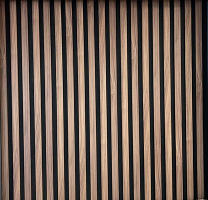 Acoustic Slat Wall Panels | Premium MDF | 244cm x 60cm | Light Walnut