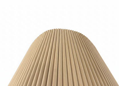 2.4m Flexible Premium Veneer Mini Ridge Wall Panels - Oak