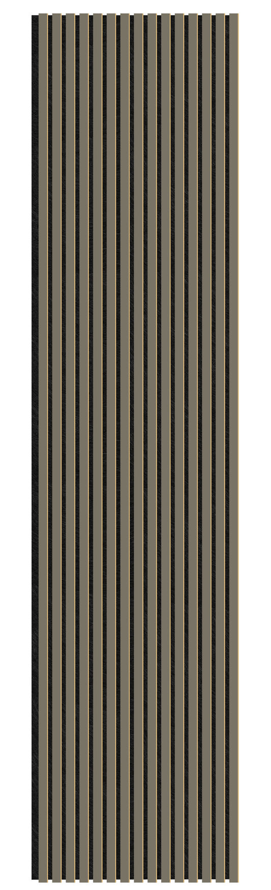 Acoustic Slatted Wall Panel 240 x 60cm - Slimline Profile - Grey