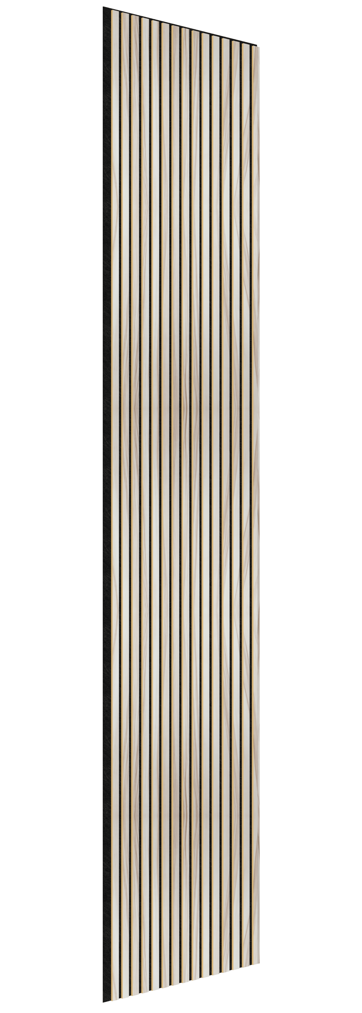Acoustic Slatted Wall Panel 240 x 60cm - Slimline Profile - Walnut