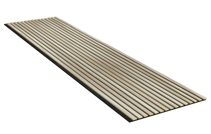 Acoustic Slatted Wall Panel 240 x 60cm - Slimline Profile - Walnut
