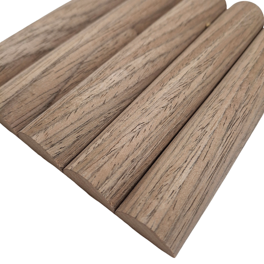 2.4m Flexible Premium Veneer Ridge Wall Panels - Walnut