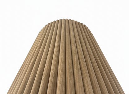 2.4m Flexible Premium Veneer Ridge Wall Panels - Walnut