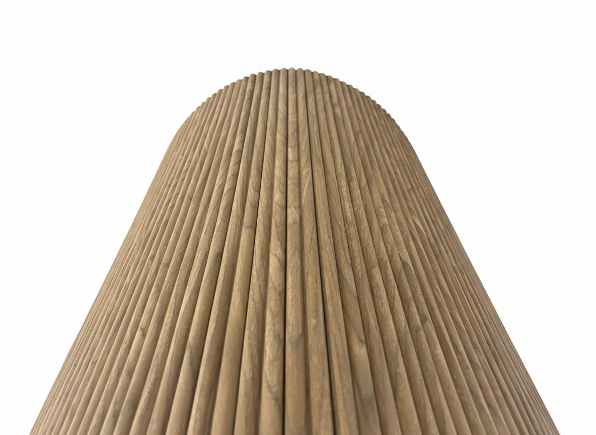 2.4m Flexible Premium Veneer Mini Ridge Wall Panels - Walnut