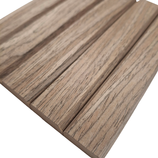 2.4m Flexible Premium Veneer Slat Wall Panels - Walnut