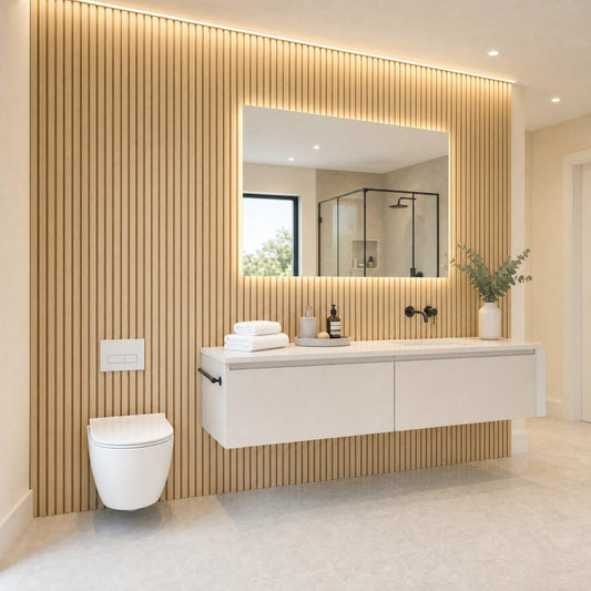 PVC Bathroom Wall Panels - Pack of 8 (Wide Range of Colours)