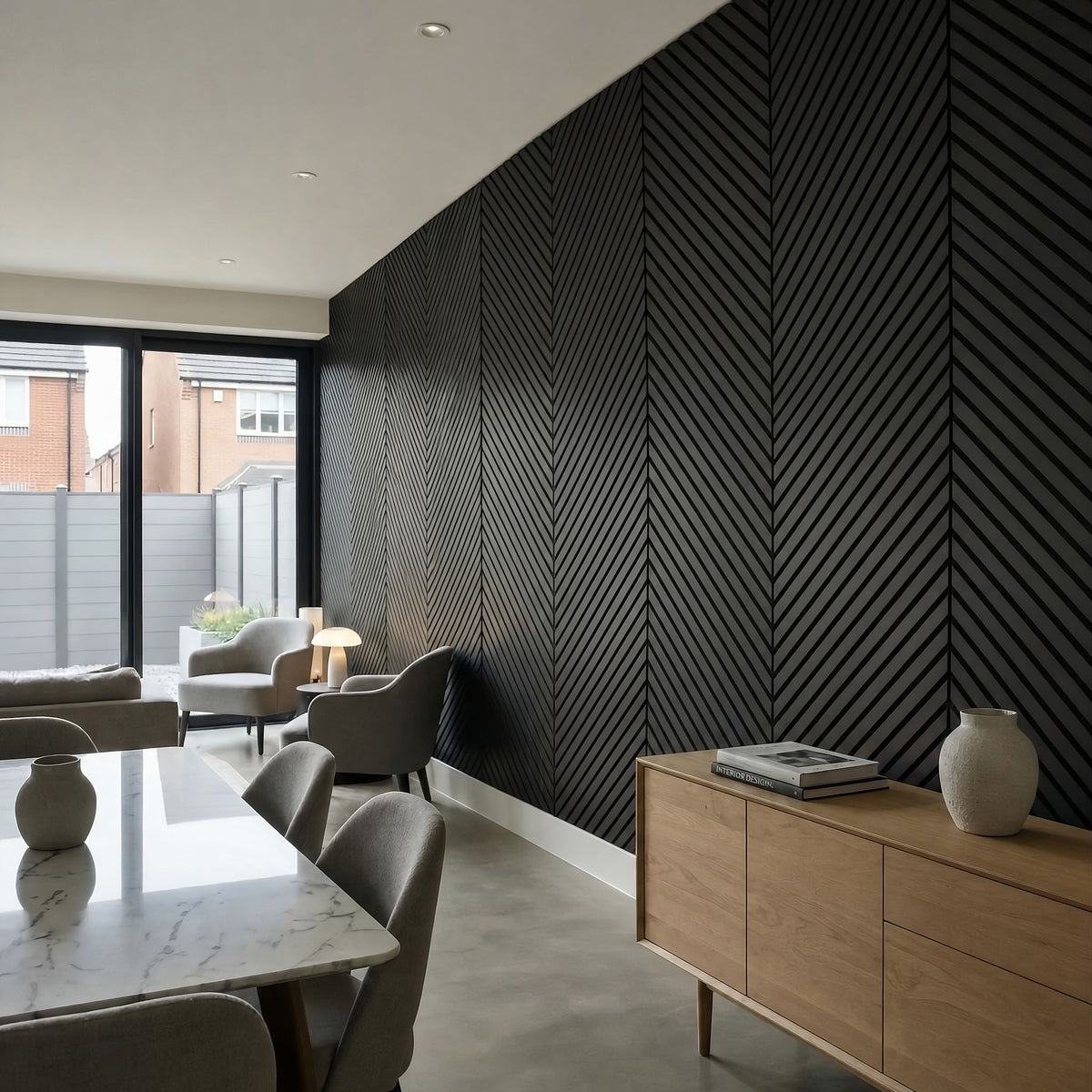 Premium Herringbone Wall Panel 240cm x 60cm (Multiple Colours)