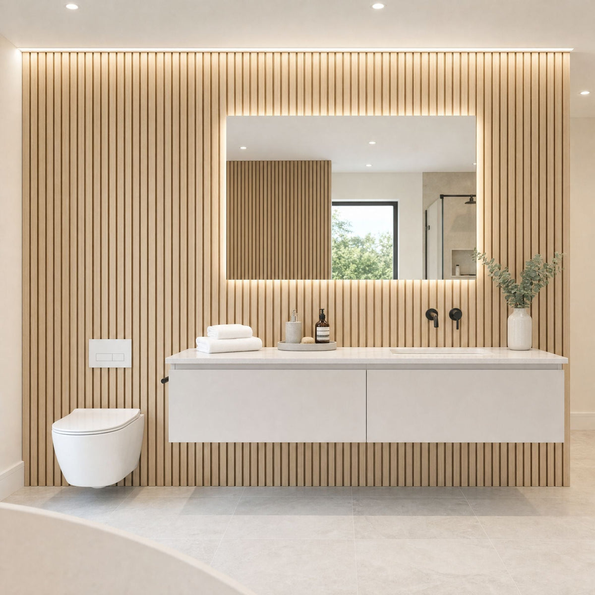 PVC Bathroom Wall Panels - Pack of 8 (Wide Range of Colours)