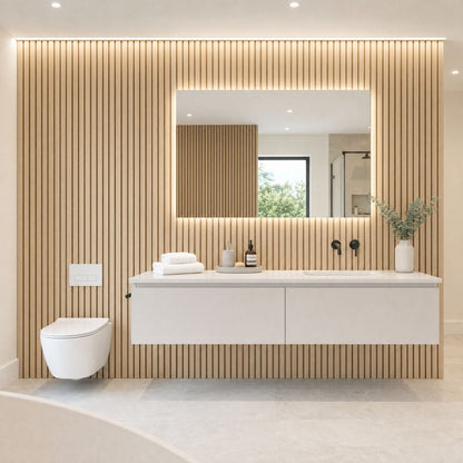 PVC Bathroom Wall Panels - Pack of 8 (Wide Range of Colours)