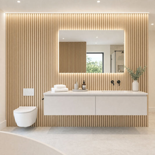PVC Bathroom Wall Panels - Pack of 8 (Wide Range of Colours)