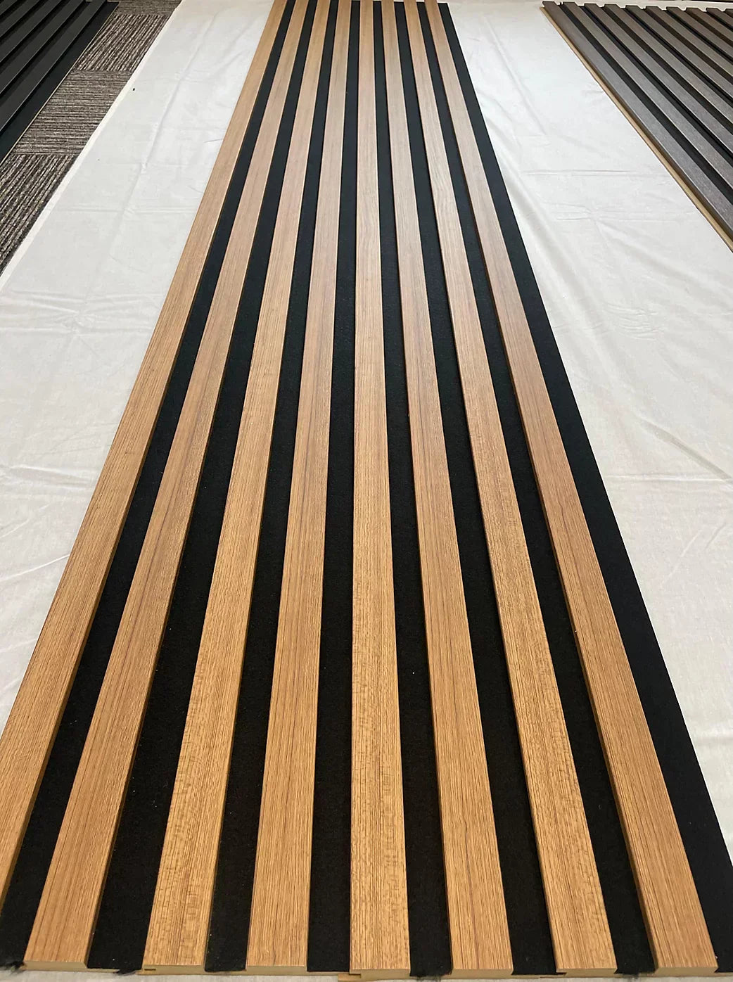 Acoustic Slat Wall Panels | Premium MDF | 244cm x 60cm |Teak Oak