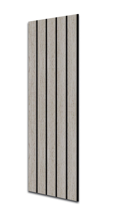 Acoustic Slat Wall Panels | Premium UltraWide Slats | 240cm x 60cm | Light Grey