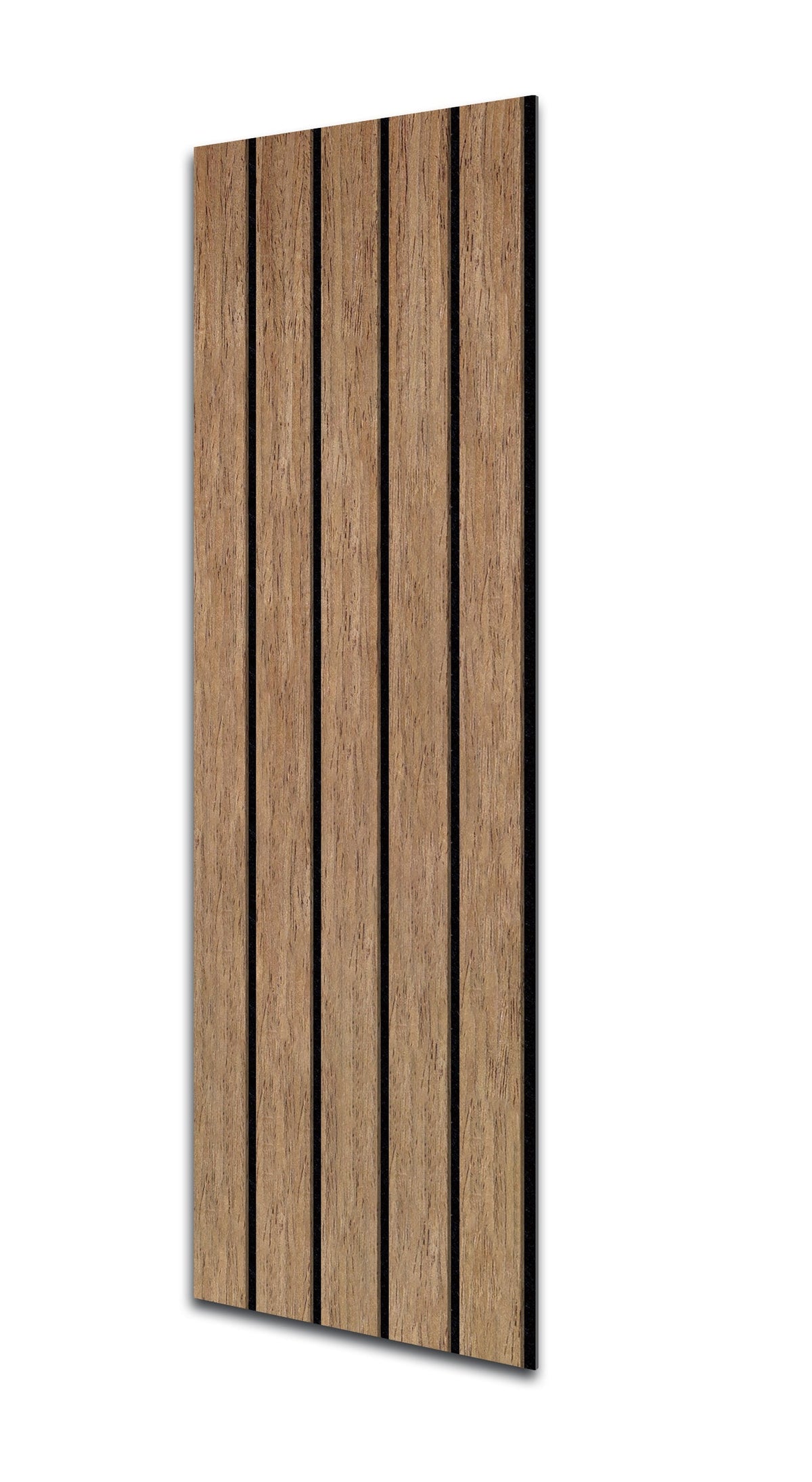 Acoustic Slat Wall Panels | Premium UltraWide Slats | 300cm x 60cm | Walnut With Black