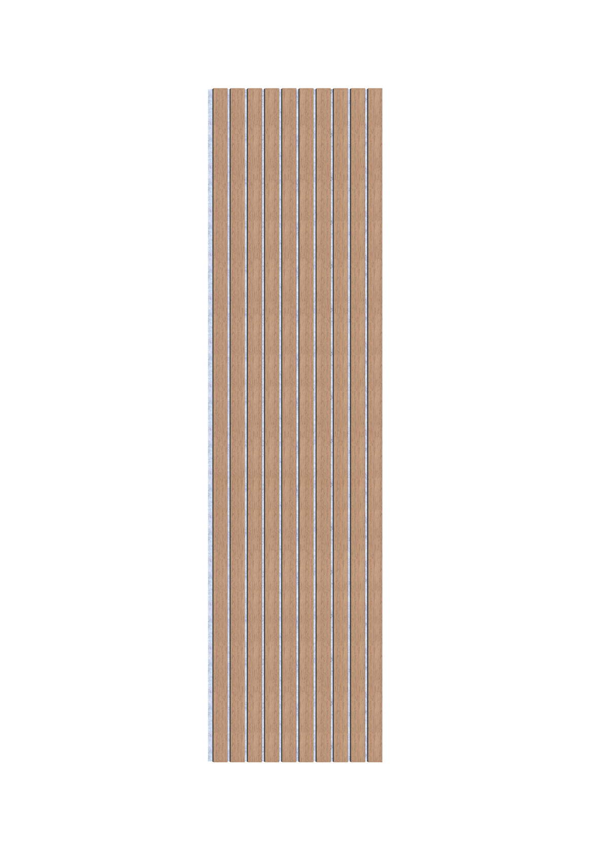Acoustic Slat Wall Panels | Premium UltraWide Slats | 240cm x 60cm | Walnut With Silver