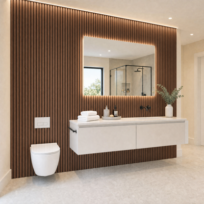 PVC Bathroom Wall Panels - Pack of 8 (Wide Range of Colours)