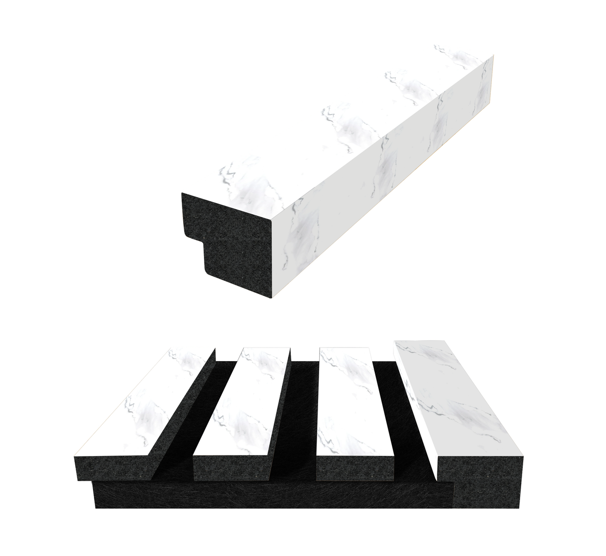 1 x Acoustic Panel Finishing End Trim ( Multiple Colours )